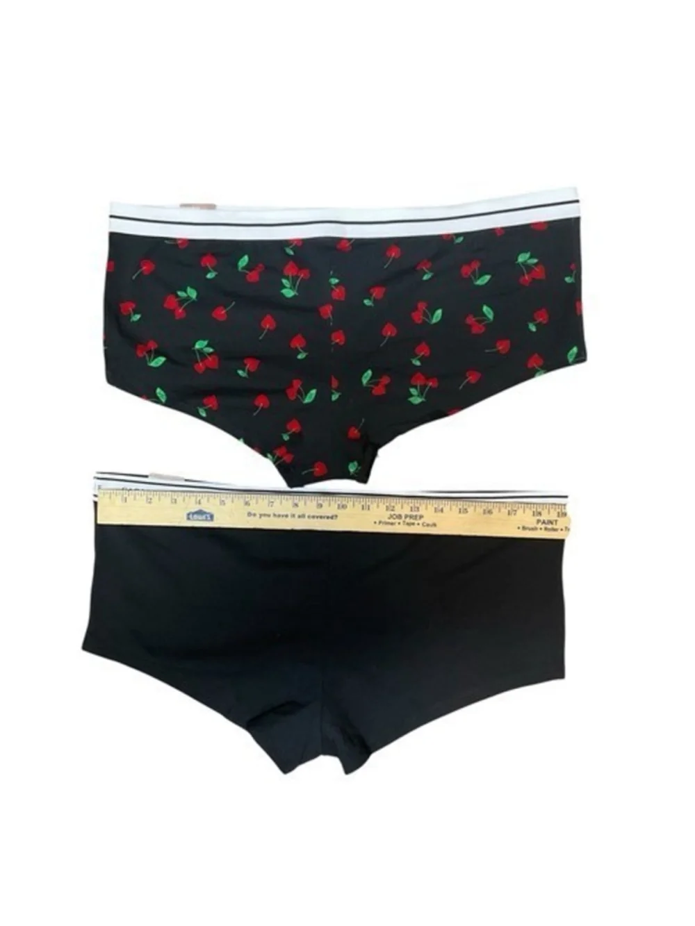 NWT Cacique Cotton Boyshorts Black/Red Lot‎ of 2 Panty Women 22/24 India Cotton